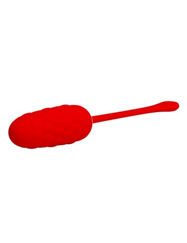 PRETTY LOVE - VIBRATING EGG WITH RED RECHARGEABLE MARINE TEXTURE
