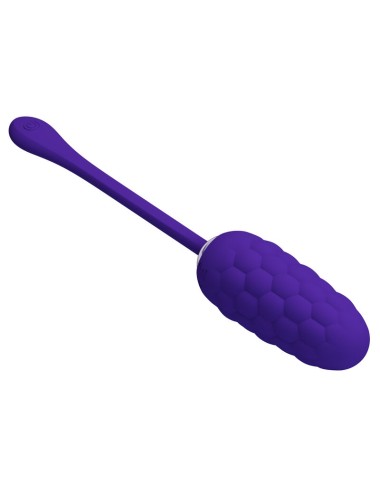 PRETTY LOVE - VIBRATING EGG WITH PURPLE RECHARGEABLE MARINE TEXTURE