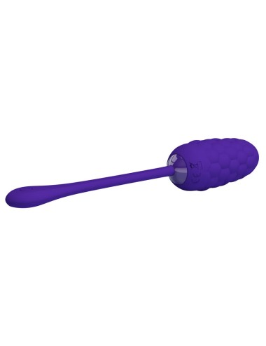 PRETTY LOVE - VIBRATING EGG WITH PURPLE RECHARGEABLE MARINE TEXTURE