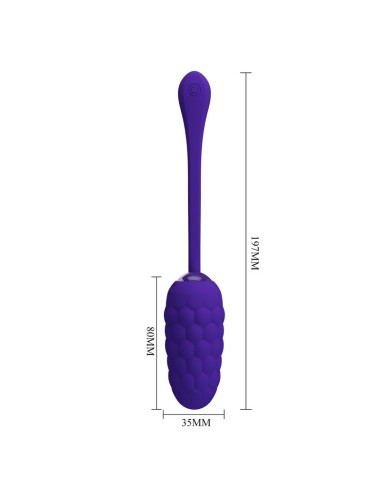 PRETTY LOVE - VIBRATING EGG WITH PURPLE RECHARGEABLE MARINE TEXTURE