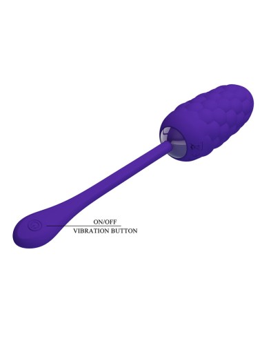 PRETTY LOVE - VIBRATING EGG WITH PURPLE RECHARGEABLE MARINE TEXTURE