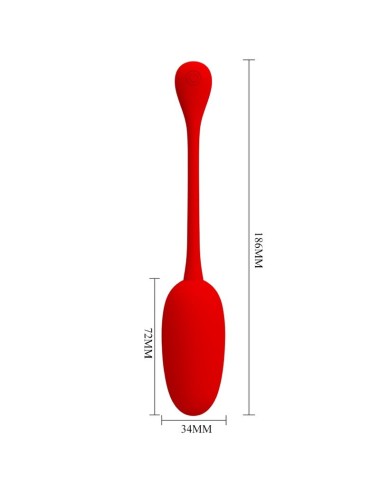 PRETTY LOVE - KNUCKER RED RECHARGEABLE VIBRATING EGG