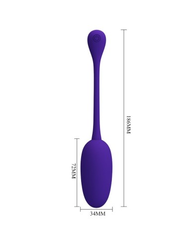 PRETTY LOVE - KNUCKER PURPLE RECHARGEABLE VIBRATING EGG