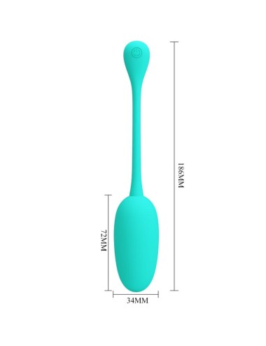 PRETTY LOVE - KNUCKER WATER GREEN RECHARGEABLE VIBRATING EGG