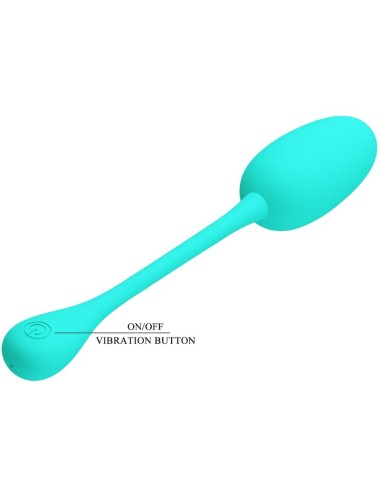 PRETTY LOVE - KNUCKER WATER GREEN RECHARGEABLE VIBRATING EGG