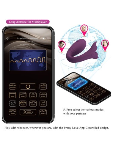 PRETTY LOVE - JAYLEEN VIBRATOR APP REMOTE CONTROL PURPLE