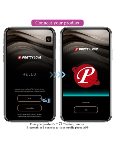 PRETTY LOVE - CATALINA VIBRATOR APP REMOTE CONTROL PURPLE