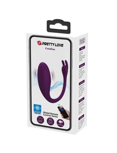 PRETTY LOVE - CATALINA VIBRATOR APP REMOTE CONTROL PURPLE