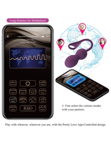 PRETTY LOVE - ELVIRA KEGEL BALLS APP REMOTE CONTROL PURPLE