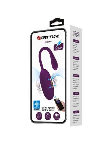 PRETTY LOVE - DOREEN PURPLE RECHARGEABLE VIBRATING EGG