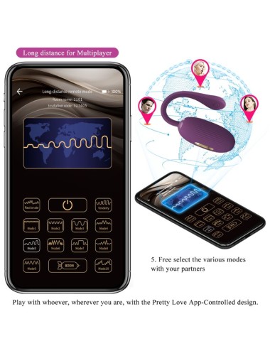 PRETTY LOVE - DOREEN PURPLE RECHARGEABLE VIBRATING EGG