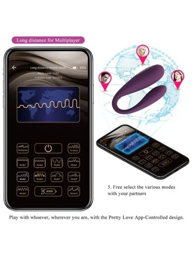 PRETTY LOVE - AUGUST REMOTE GLOBAL DOUBLE PLEASURE VIBRATOR