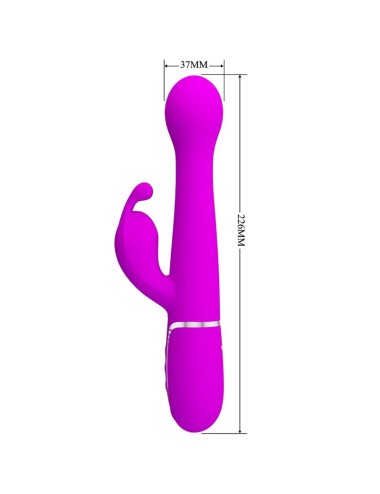 PRETTY LOVE - DEJON RABBIT VIBRATOR 3 IN 1 MULTIFUNCTION VIOLET