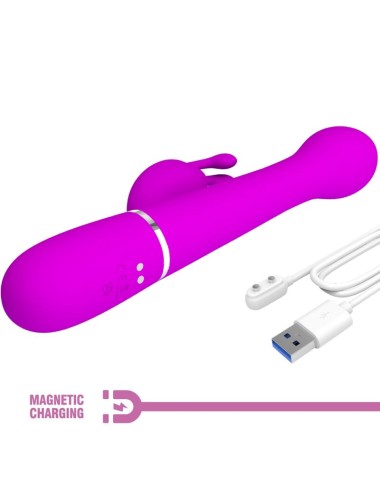 PRETTY LOVE - DEJON RABBIT VIBRATOR 3 IN 1 MULTIFUNCTION VIOLET