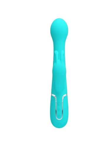 PRETTY LOVE - DEJON RABBIT VIBRATOR 3 IN 1 MULTIFUNCTION AQUA GREEN