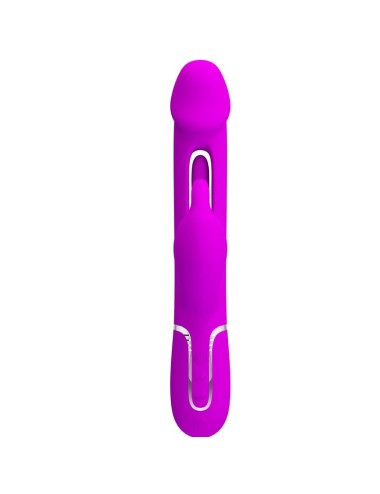 PRETTY LOVE - KAMPAS RABBIT 3 IN 1 MULTIFUNCTION VIBRATOR WITH TONGUE VIOLET