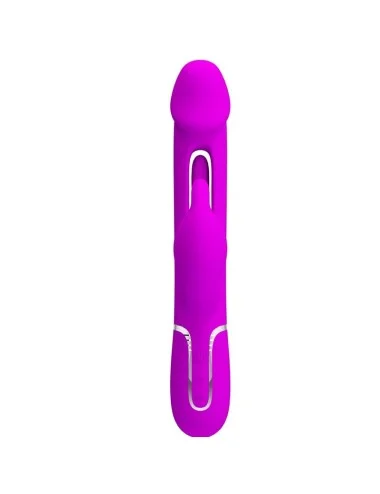 PRETTY LOVE - KAMPAS RABBIT 3 IN 1 MULTIFUNCTION VIBRATOR WITH TONGUE VIOLET