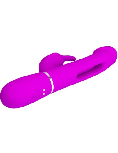 PRETTY LOVE - KAMPAS RABBIT 3 IN 1 MULTIFUNCTION VIBRATOR WITH TONGUE VIOLET