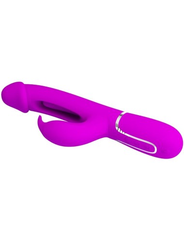 PRETTY LOVE - KAMPAS RABBIT 3 IN 1 MULTIFUNCTION VIBRATOR WITH TONGUE VIOLET