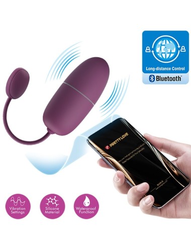 PRETTY LOVE - NYMPH VIBRATING EGG APP CONTROLLED LILA