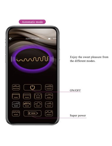 PRETTY LOVE - BAIRD G-SPOT 12 VIBRATIONS RECHARGEABLE LILA APP