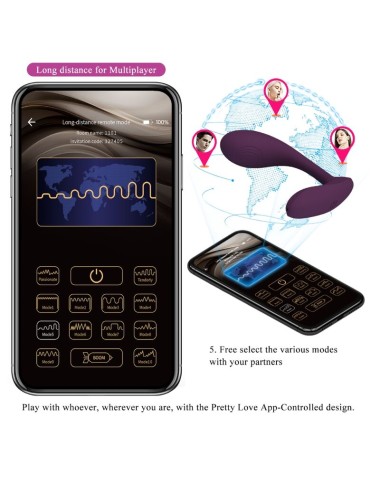 PRETTY LOVE - BAIRD G-SPOT 12 VIBRATIONS RECHARGEABLE LILA APP