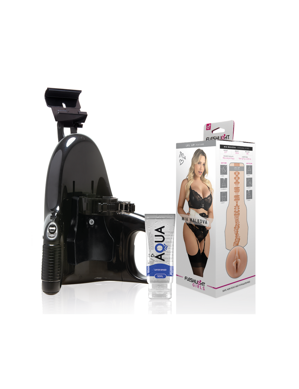 FLESHLIGHT - MIA MALKOVA VAGINA LVL UP + UNIVERSAL LAUNCH + AQUA QUALITY LUBRICANT 50 ML FLESHLIGHT - MIA MALKOVA VAGINA LVL UP + UNIVERSAL LAUNCH + AQUA QUALITY LUBRICANT 50 ML
