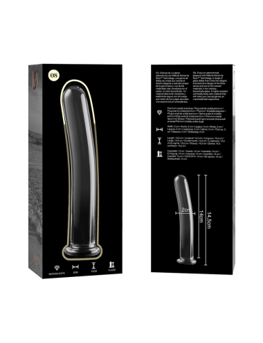 NEBULA SERIES BY IBIZA - MODEL 8 DILDO BOROSILICATE GLASS CLEAR 14.5 CM -O- 2 CM