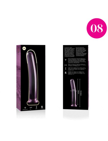NEBULA SERIES BY IBIZA - MODEL 8 DILDO BOROSILICATE GLASS PINK 14.5 CM -O- 2 CM