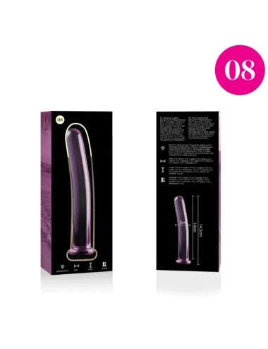NEBULA SERIES BY IBIZA - MODEL 8 DILDO BOROSILICATE GLASS PINK 14.5 CM -O- 2 CM