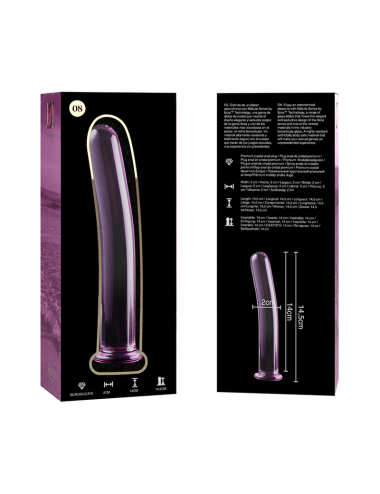 NEBULA SERIES BY IBIZA - MODEL 8 DILDO BOROSILICATE GLASS PINK 14.5 CM -O- 2 CM
