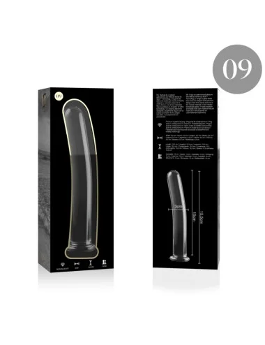 NEBULA SERIES BY IBIZA - MODEL 9 DILDO BOROSILICATE GLASS CLEAR 15.5 CM -O- 2.5 CM