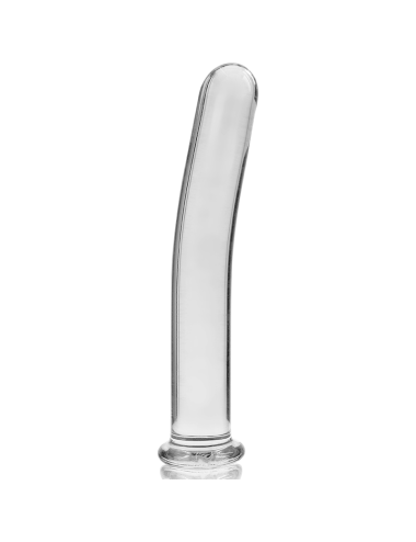NEBULA SERIES BY IBIZA - MODEL 9 DILDO BOROSILICATE GLASS CLEAR 15.5 CM -O- 2.5 CM