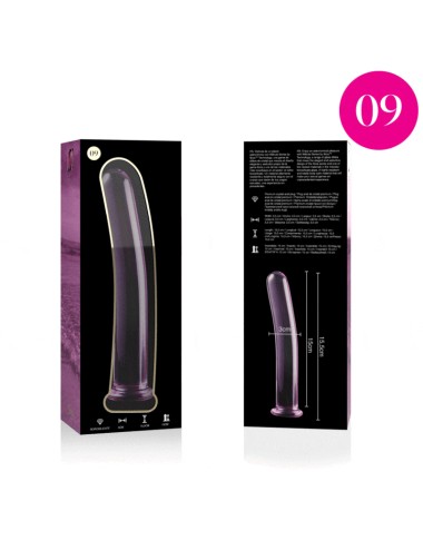 NEBULA SERIES BY IBIZA - MODEL 9 DILDO BOROSILICATE GLASS PINK 15.5 CM -O- 2.5 CM