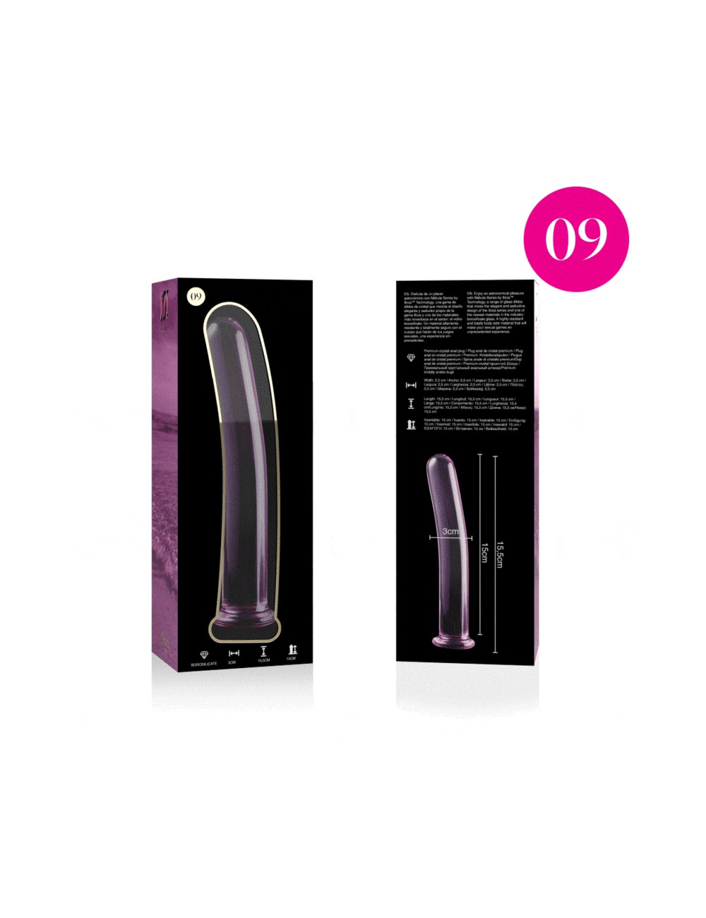 NEBULA SERIES BY IBIZA - MODEL 9 DILDO BOROSILICATE GLASS PINK 15.5 CM -O- 2.5 CM NEBULA SERIES BY IBIZA - MODEL 9 DILDO BOROSILICATE GLASS PINK 15.5 CM -O- 2.5 CM