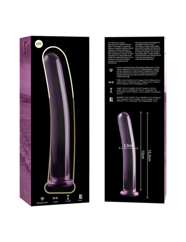 NEBULA SERIES BY IBIZA - MODEL 9 DILDO BOROSILICATE GLASS PINK 15.5 CM -O- 2.5 CM