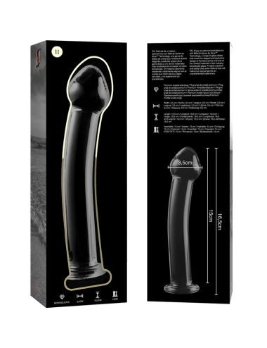 NEBULA SERIES BY IBIZA - MODEL 11 DILDO BOROSILICATE GLASS CLEAR 16 CM -O- 3 CM