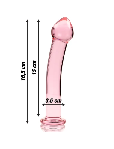 NEBULA SERIES BY IBIZA - MODEL 11 DILDO BOROSILICATE GLASS PINK 16 CM -O- 3 CM