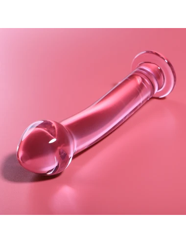 NEBULA SERIES BY IBIZA - MODEL 11 DILDO BOROSILICATE GLASS PINK 16 CM -O- 3 CM