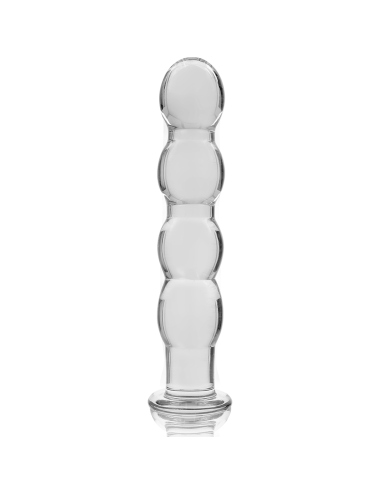 NEBULA SERIES BY IBIZA - MODEL 10 DILDO BOROSILICATE GLASS CLEAR 16.5 CM -O- 3.5 CM