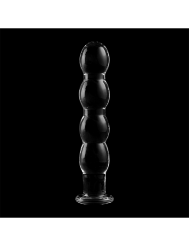 NEBULA SERIES BY IBIZA - MODEL 10 DILDO BOROSILICATE GLASS CLEAR 16.5 CM -O- 3.5 CM
