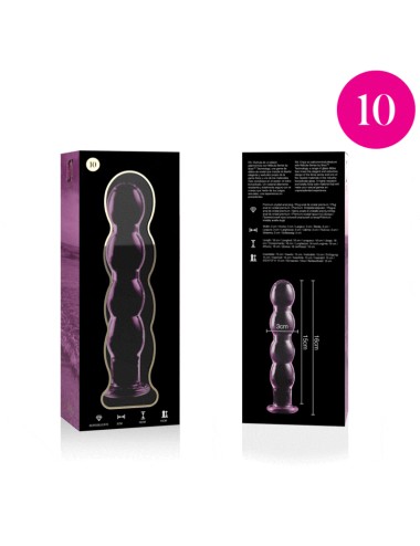 NEBULA SERIES BY IBIZA - MODEL 10 DILDO BOROSILICATE GLASS PINK 16.5 CM -O- 3.5 CM