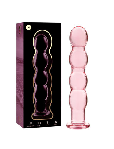 NEBULA SERIES BY IBIZA - MODEL 10 DILDO BOROSILICATE GLASS PINK 16.5 CM -O- 3.5 CM