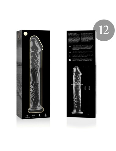 NEBULA SERIES BY IBIZA - MODEL 12 DILDO BOROSILICATE GLASS CLEAR 17 CM -O- 3.5 CM