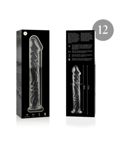 NEBULA SERIES BY IBIZA - MODEL 12 DILDO BOROSILICATE GLASS CLEAR 17 CM -O- 3.5 CM