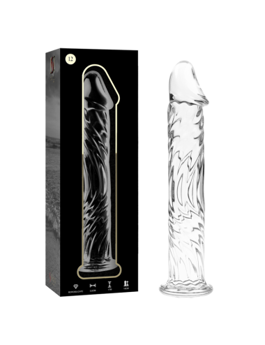 NEBULA SERIES BY IBIZA - MODEL 12 DILDO BOROSILICATE GLASS CLEAR 17 CM -O- 3.5 CM