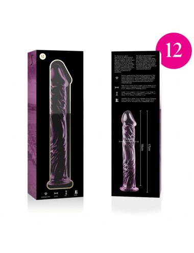 NEBULA SERIES BY IBIZA - MODEL 12 DILDO BOROSILICATE GLASS PINK 17 CM -O- 3.5 CM
