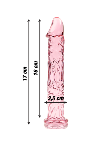 NEBULA SERIES BY IBIZA - MODEL 12 DILDO BOROSILICATE GLASS PINK 17 CM -O- 3.5 CM