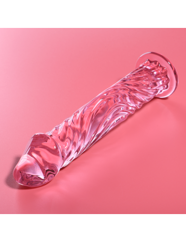 NEBULA SERIES BY IBIZA - MODEL 12 DILDO BOROSILICATE GLASS PINK 17 CM -O- 3.5 CM