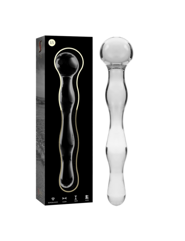 NEBULA SERIES BY IBIZA - MODEL 13 DILDO BOROSILICATE GLASS CLEAR 18 CM -O- 3.5 CM